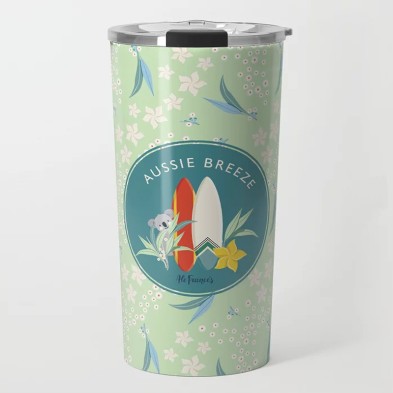 Vaso estampado koala surf verde